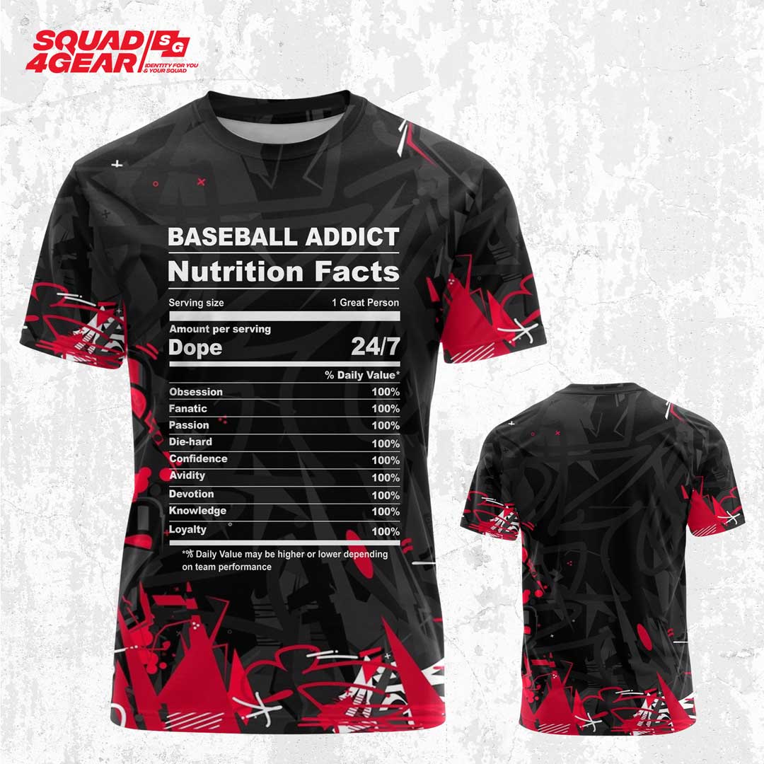 Baseball Lover Facts All Over Print T-Shirt