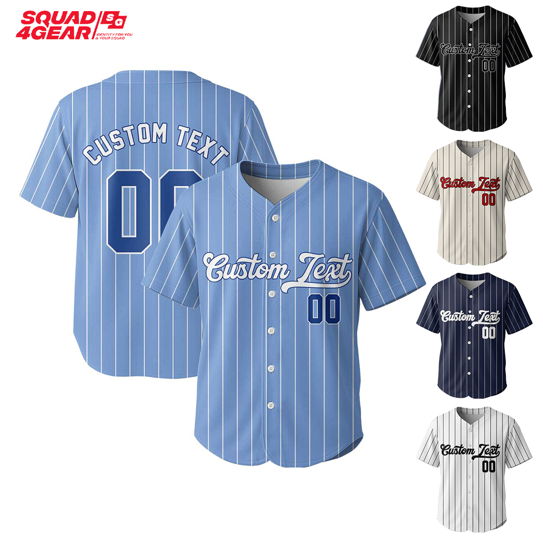 Custom Baseball Jersey With No Pinstripes