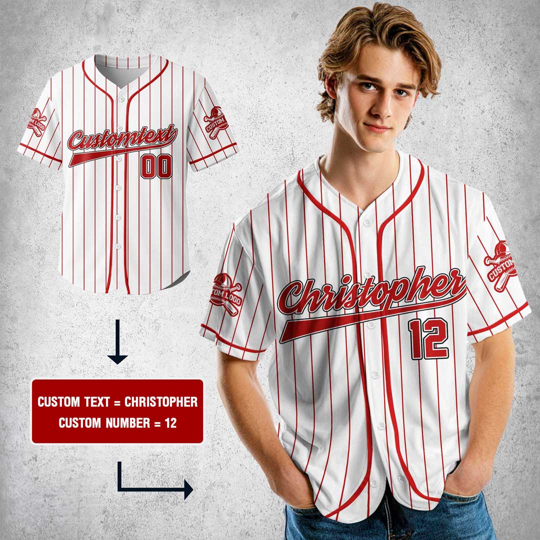 I Snack Harder Than Your Team Plays - Custom White with Red Stripes Baseball Jersey
