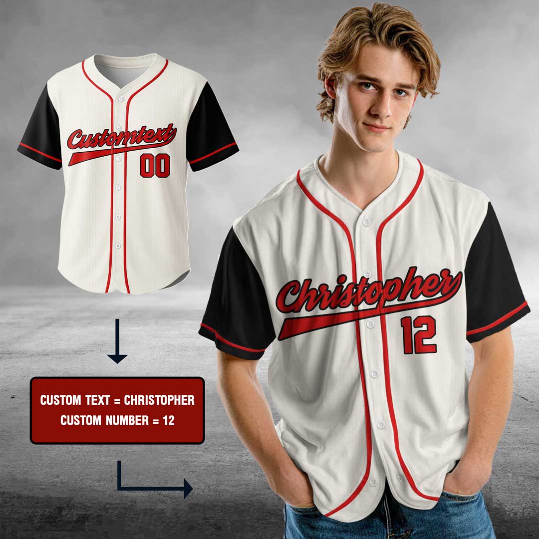 No Ifs, Ands Or Bunts About It - Custom Cream Black Raglan Baseball Jersey