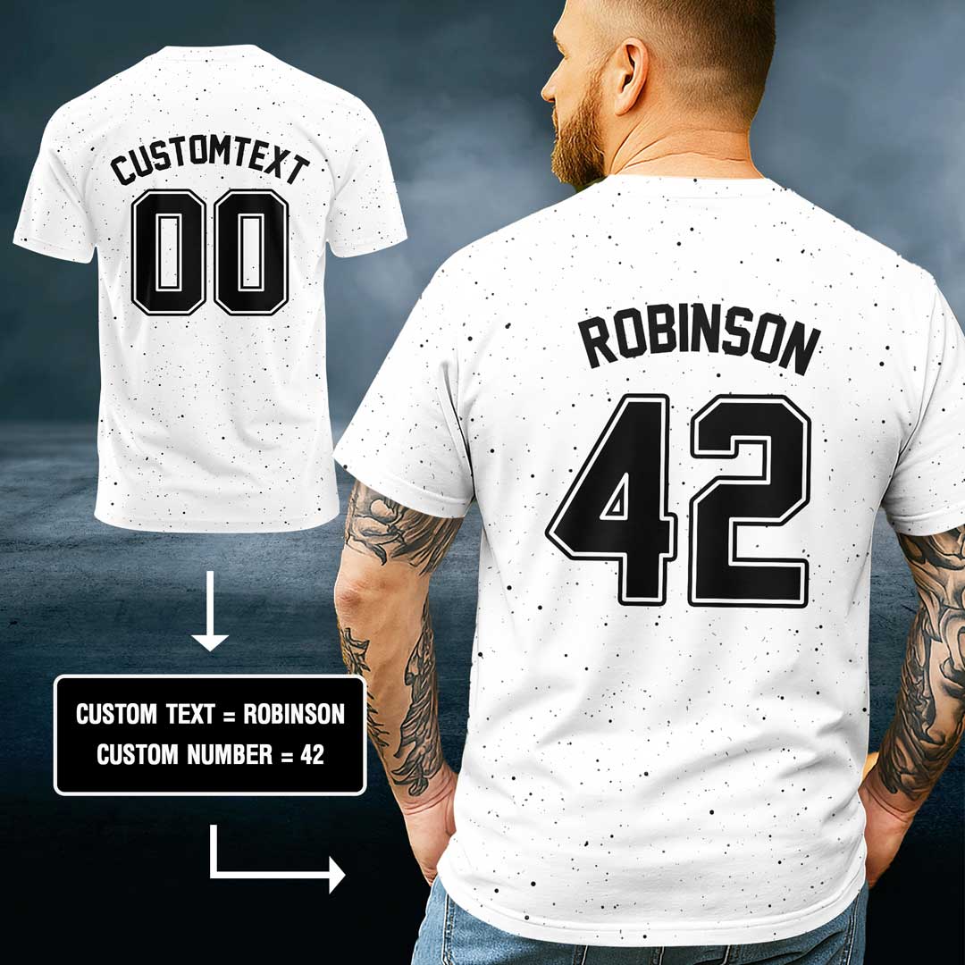 Custom Born To Play Baseball - Custom Text Custom Number Baseball Shirts