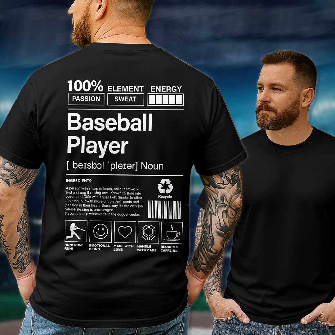 Baseball Ingredient Shirts - Baseball Shirts - Baseball Shirt For Baseball Lovers