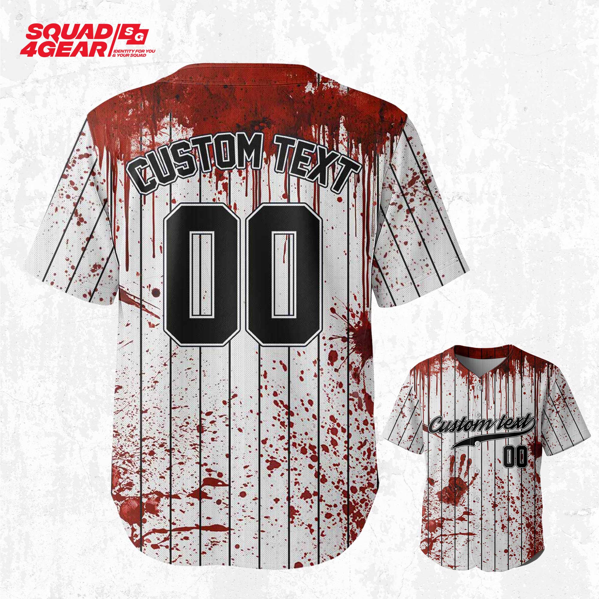 Custom Halloween Costume Zombies Cosplay Baseball Jersey