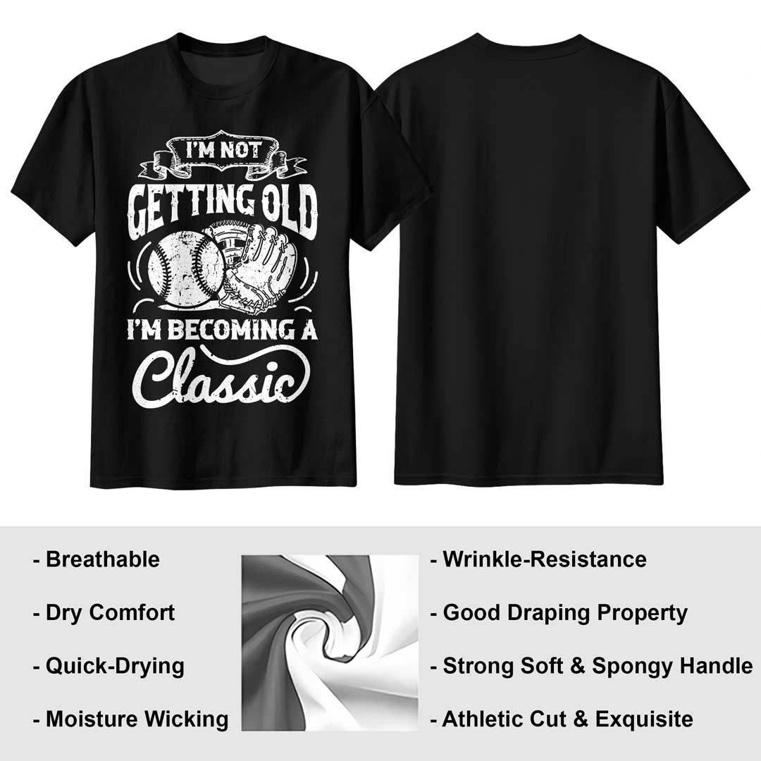 I'm Becoming a Classic - Black Grey Baseball T-Shirt