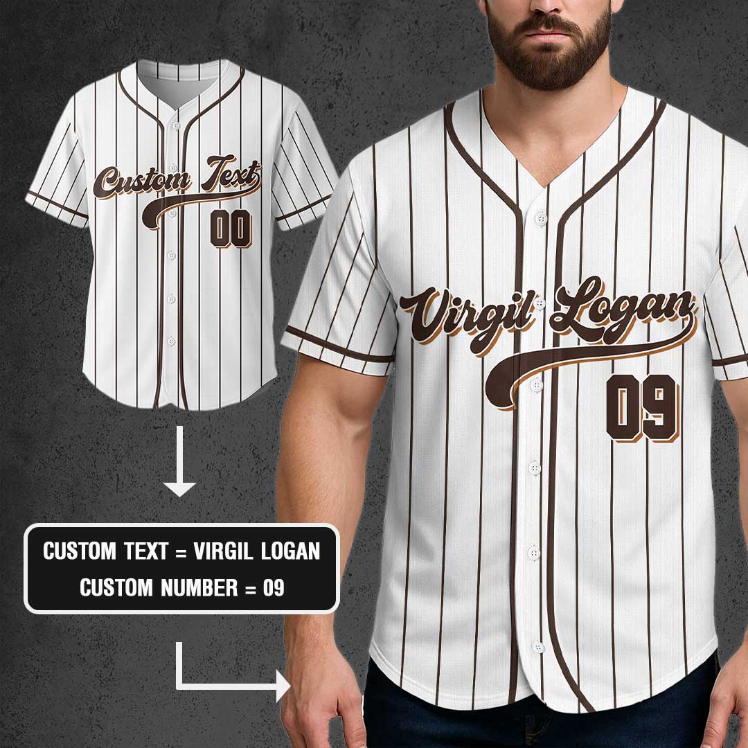 I'm Not Old I'm Classic - Custom White and Brown Stripes Baseball Jersey