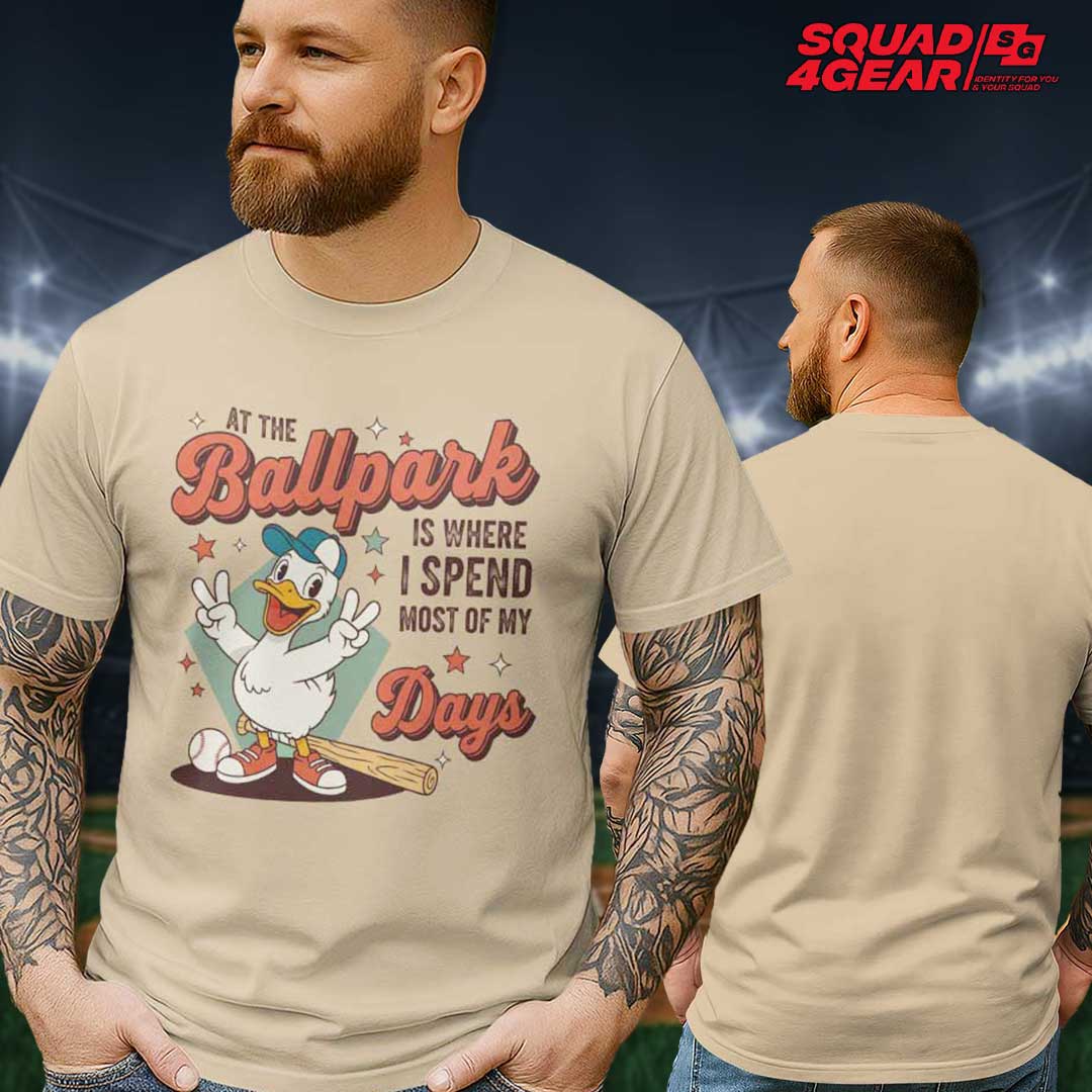 At The Ballpark Is Where I Spend Most Of My Days Baseball T-Shirt