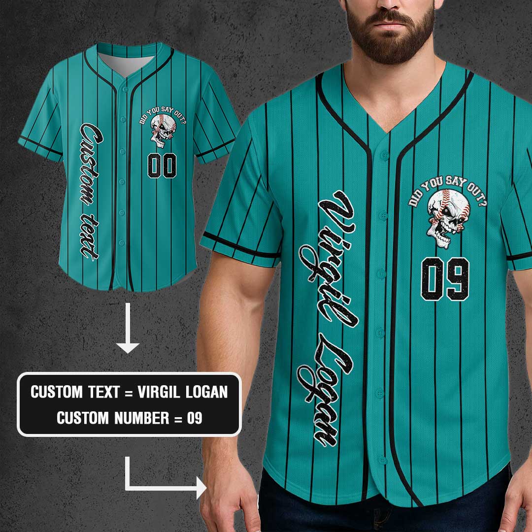 Born To Hit A Home Run - Custom Aqua Blue Black Baseball Jersey