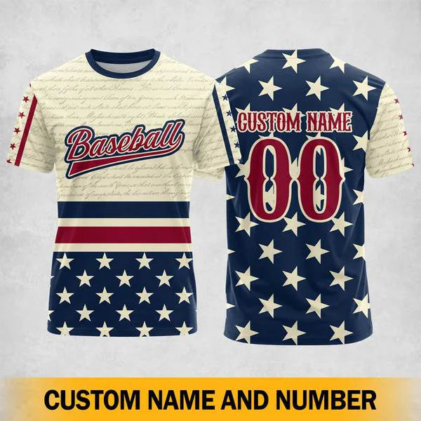 4th of July Independence Day Shirts Baseball Shirts Baseball Lovers - All Over Print