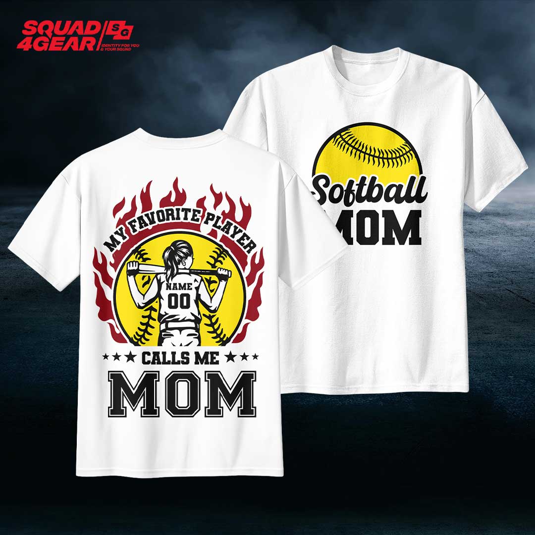 She's My Favorite Softball Player - Custom Softball Tshirt