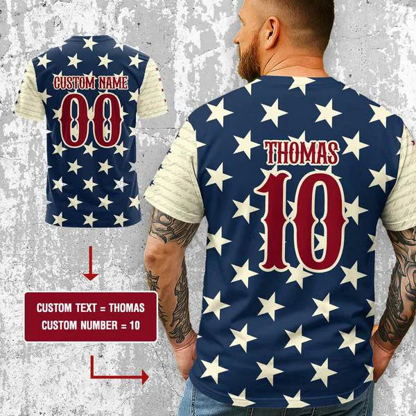 4th of July Independence Day Shirts Baseball Shirts Baseball Lovers - All Over Print