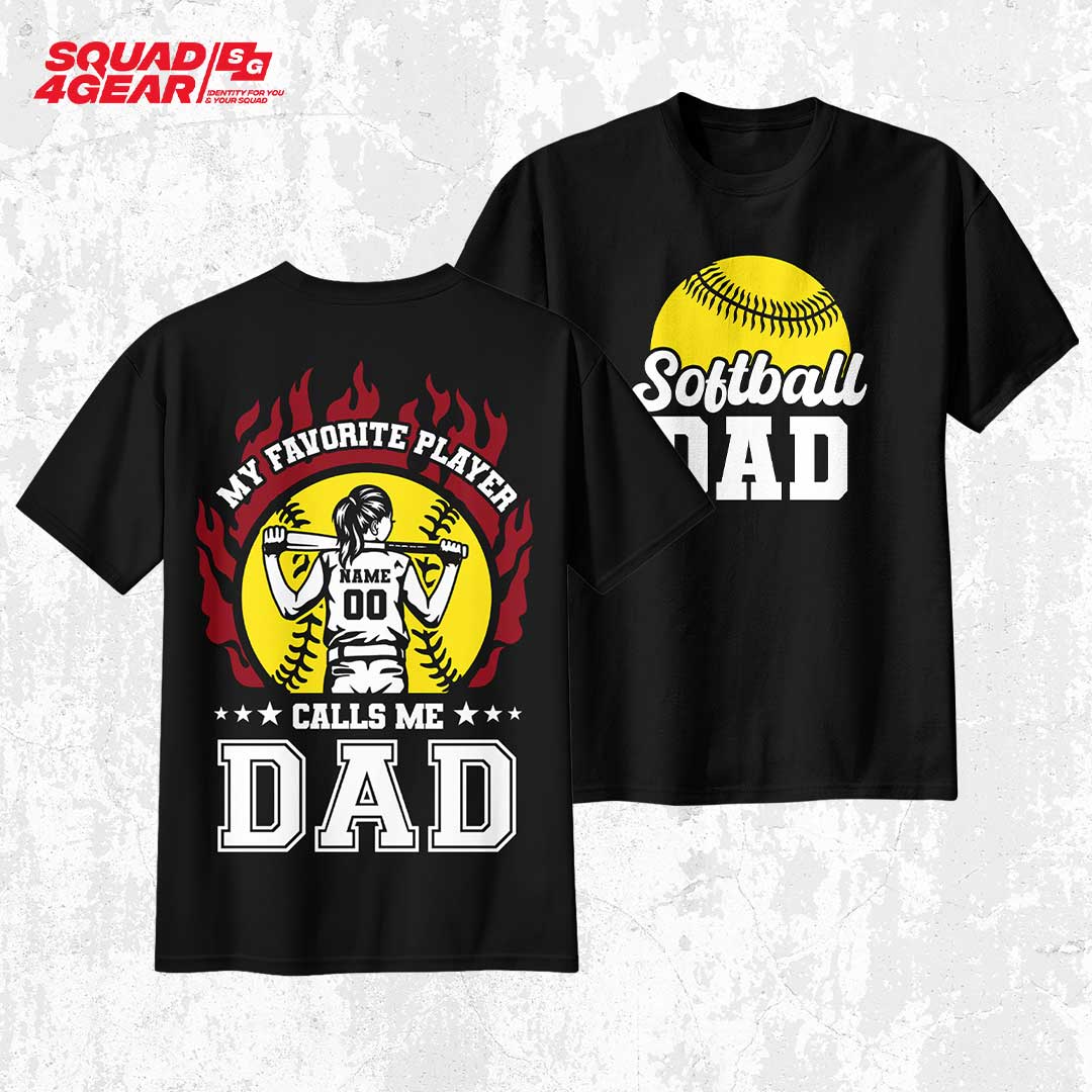 She's My Favorite Softball Player - Custom Softball Tshirt