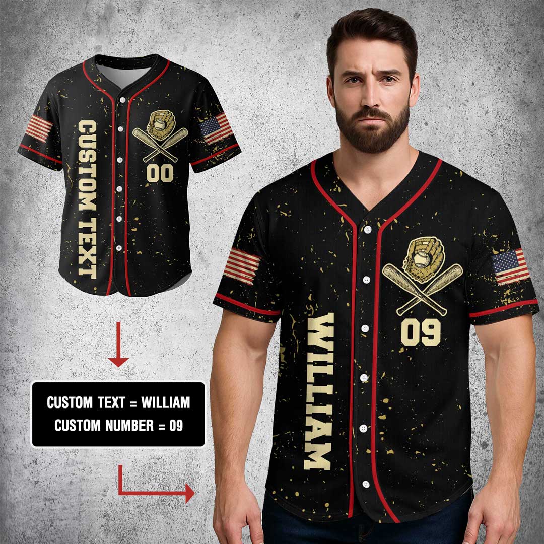 One Flag One Land One Heart One Hand One Nation Evermore - Custom Baseball Jersey - 4th of July Jersey Baseball Lovers