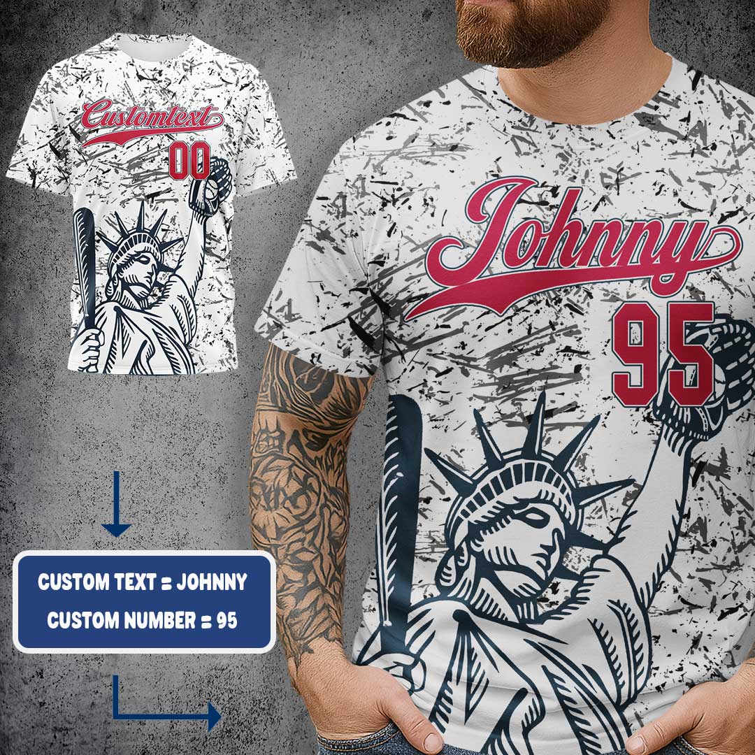 Straight Outta America Custom All Over Print Fourth Of July T-Shirt