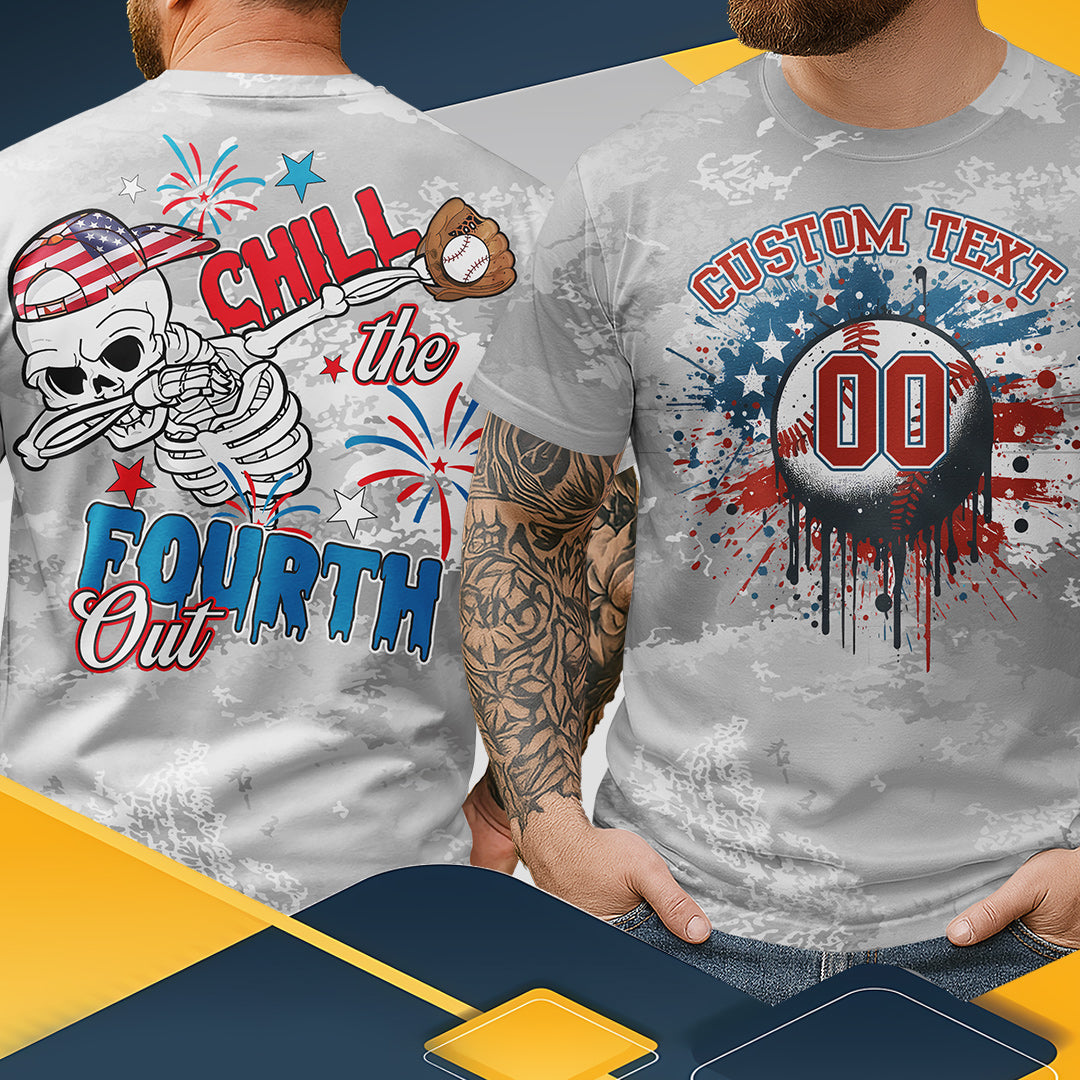 Chill The Fourth Out Custom All Over Print 4th Of July T-Shirt