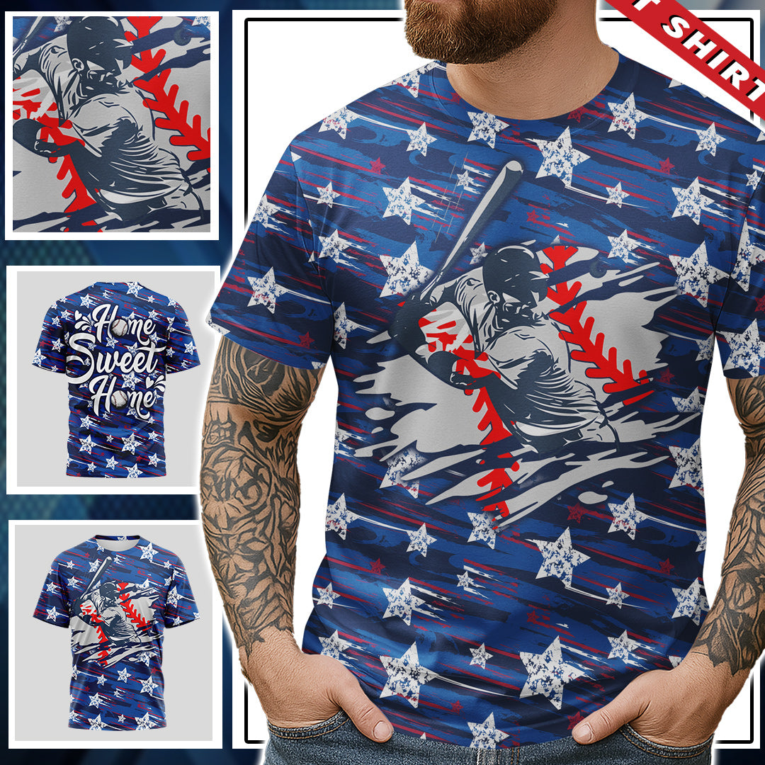 Home Sweet Home All Over Print Baseball T-Shirt