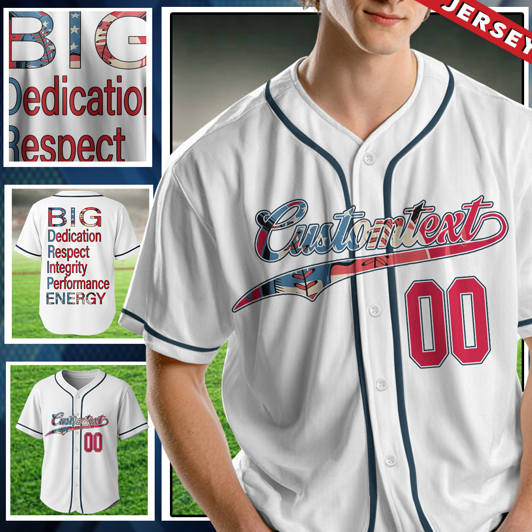 BIG D.R.I.P ENERGY - Custom Fourth Of July Baseball Jersey