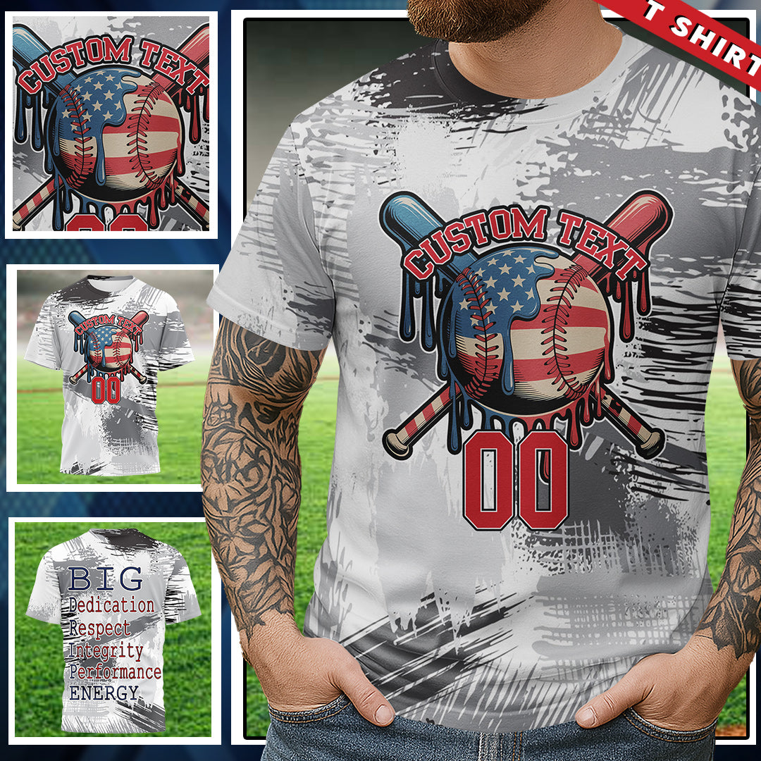 BIG D.R.I.P ENERGY Custom All Over Print Fourth Of July T-Shirt