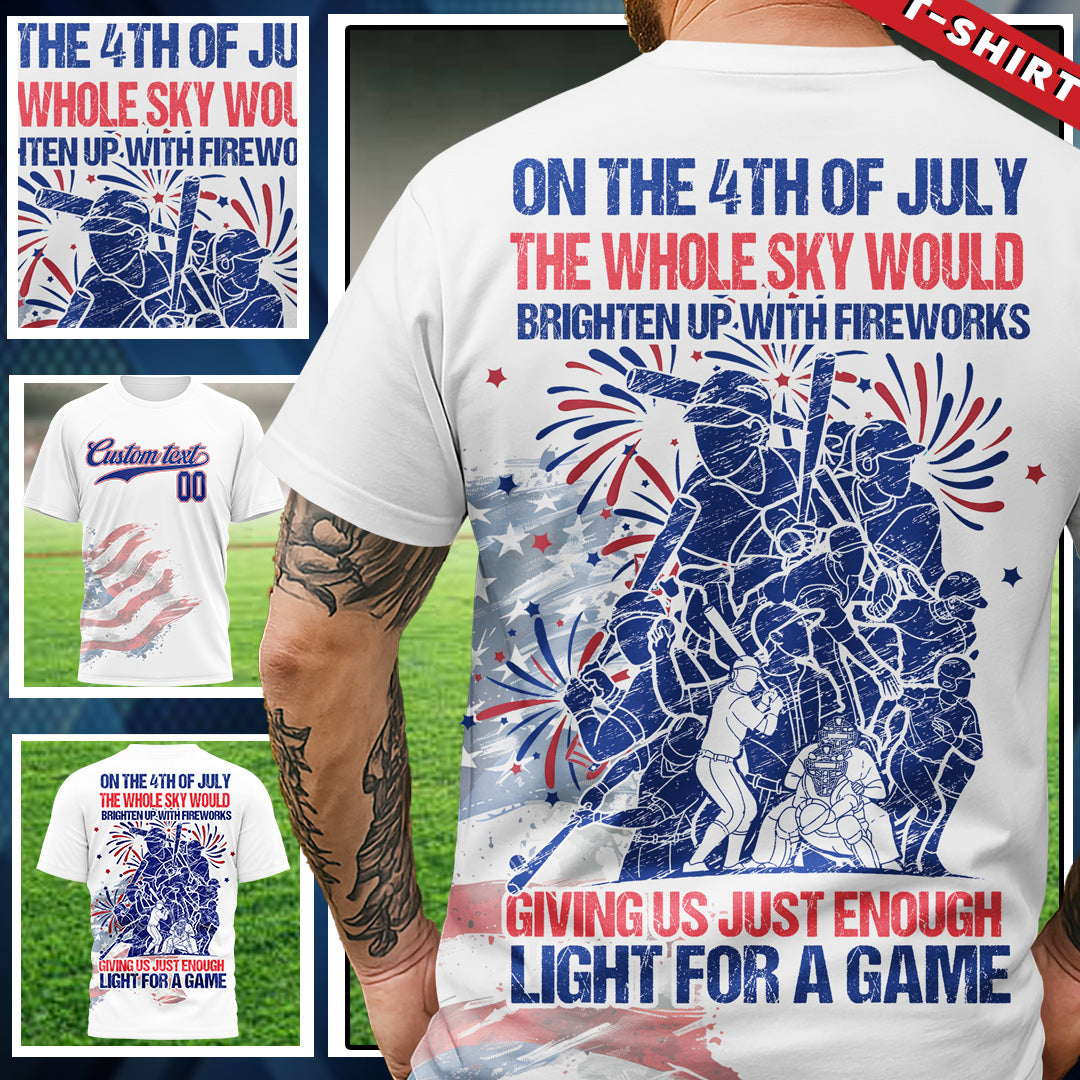 Enough Light For A Game All Over Print Fourth Of July T-Shirt