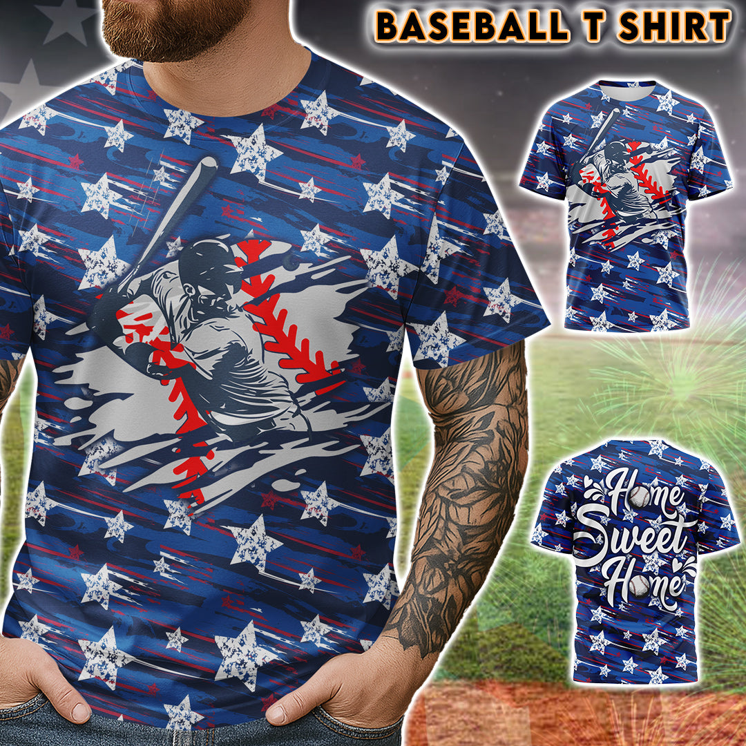 Home Sweet Home All Over Print Baseball T-Shirt