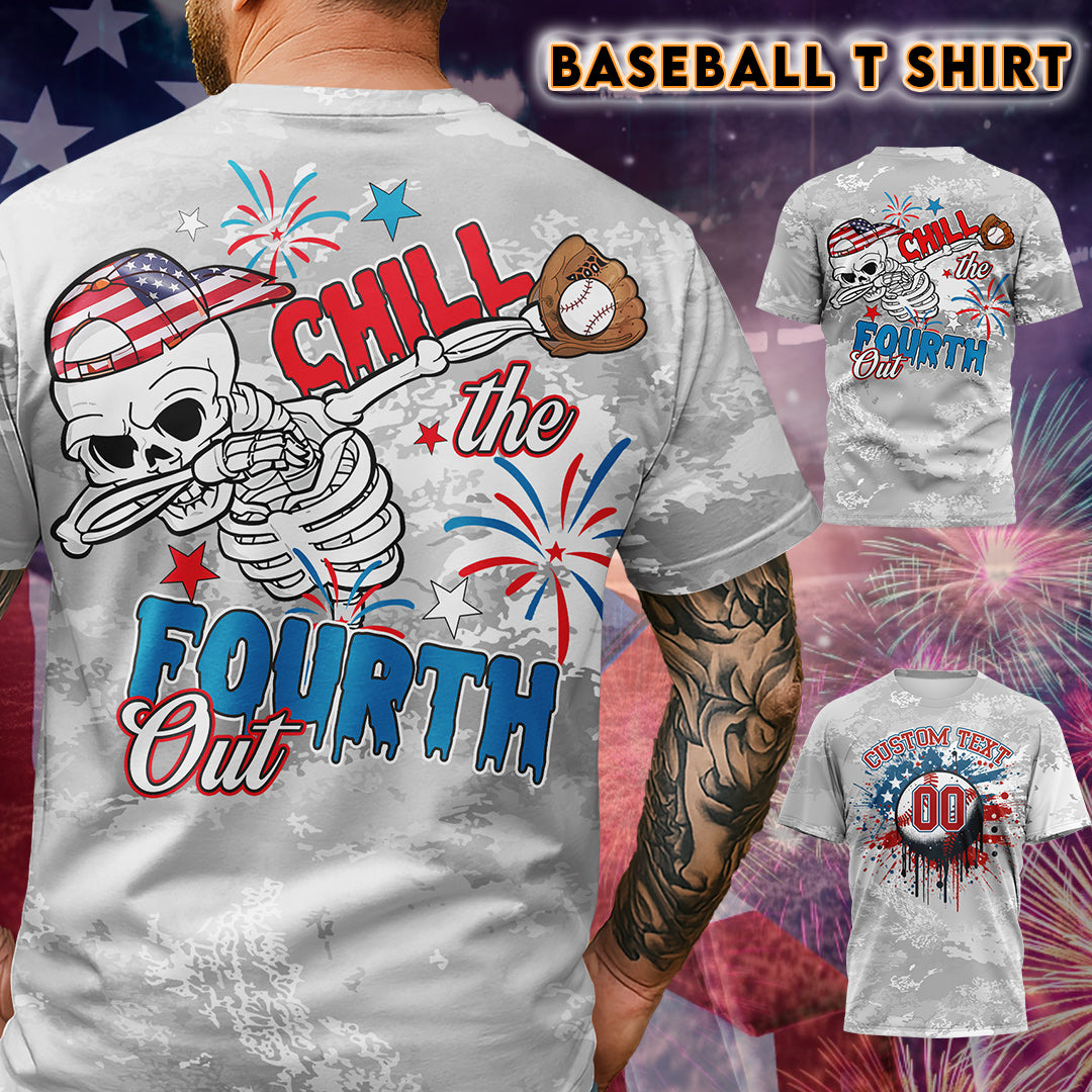 Chill The Fourth Out Custom All Over Print 4th Of July T-Shirt