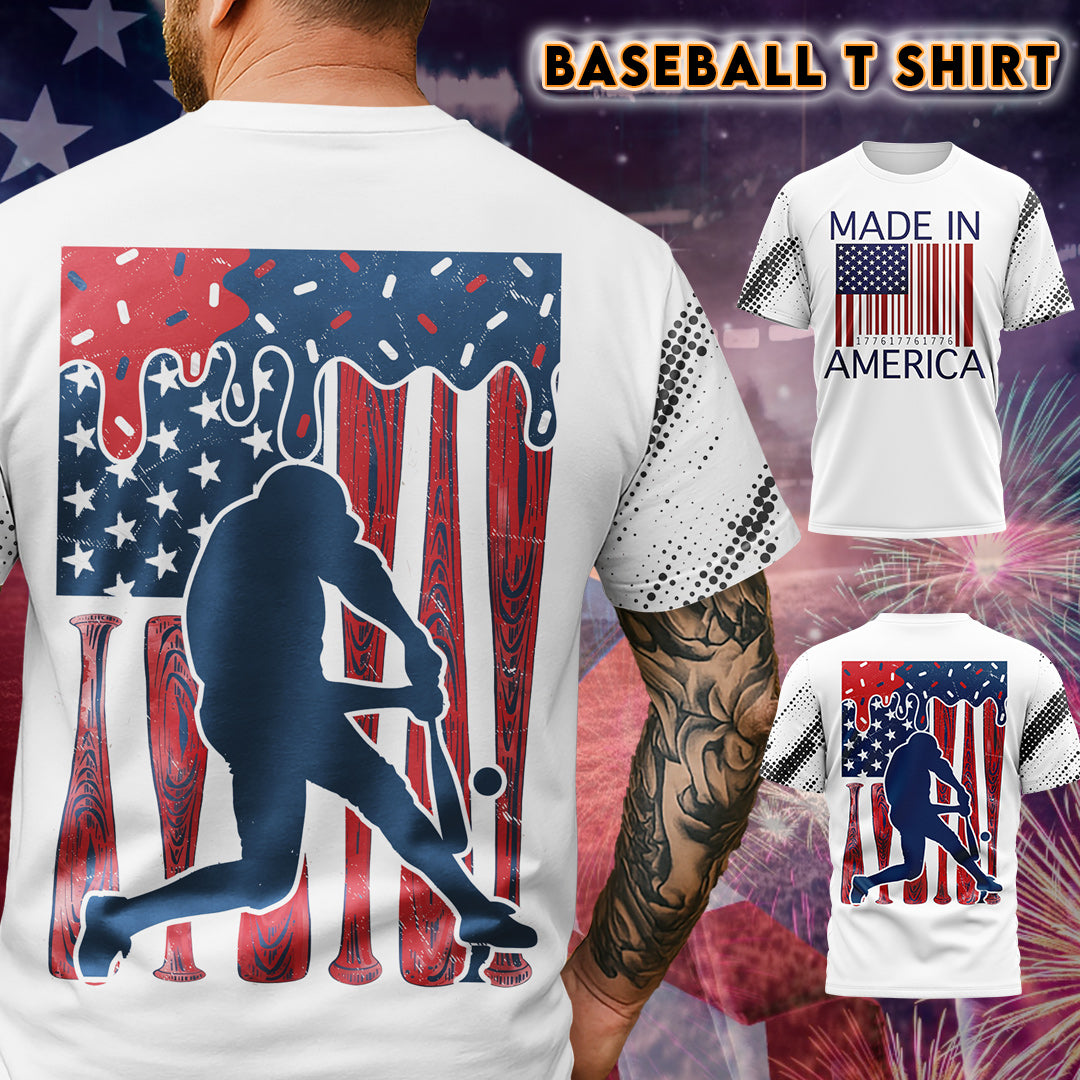 Made In America All Over Print 4th Of July T-Shirt