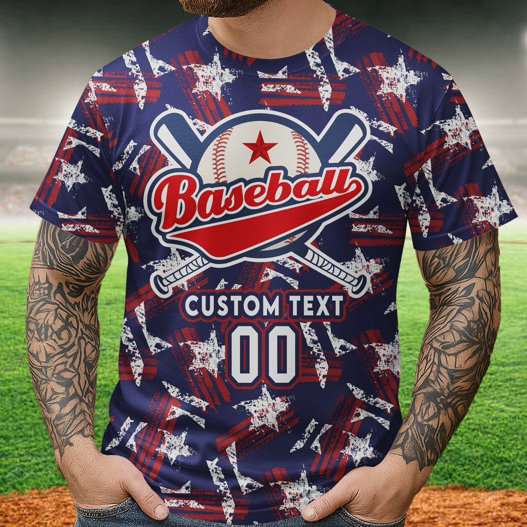 American Favourite's Pastime Custom All Over Print Baseball T-Shirt