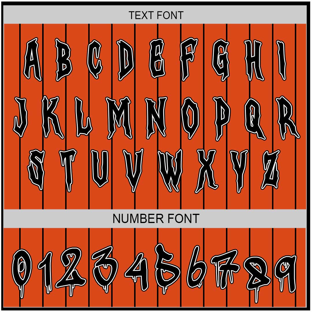 Bat To The Bone - Custom Orange Halloween Baseball Jersey