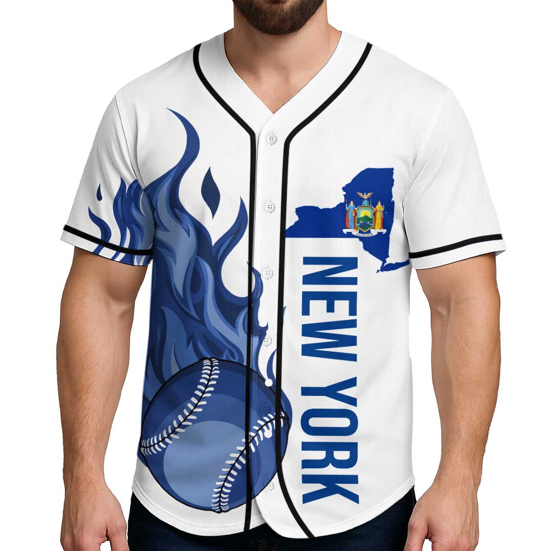 Baseball New York Flame State Series - Custom All Over Print Baseball Jersey