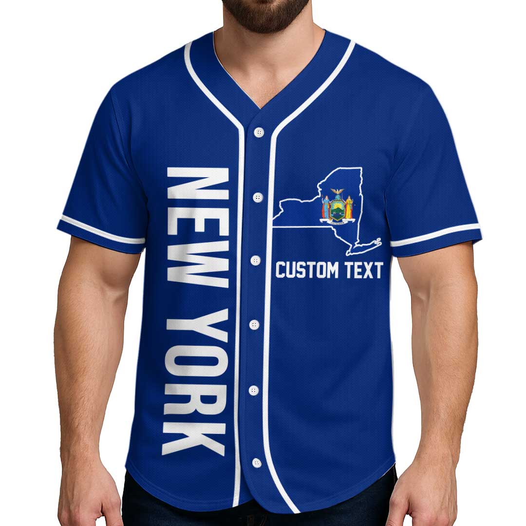 Baseball New York Flag State Series - Custom All Over Print Baseball Jersey