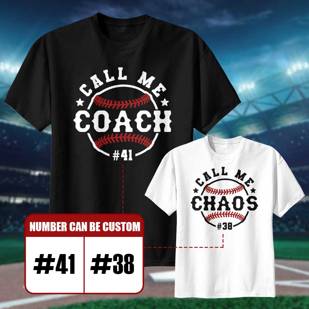 Coach and Chaos Duo - Custom Family Matching Baseball T-Shirt