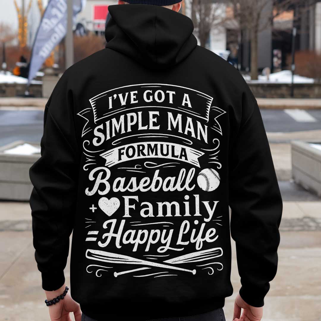 Simple Man Formula - Custom Black Baseball Hoodie
