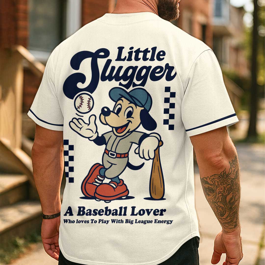 Little Slugger Definition - Custom Groovy Cream Baseball Jersey