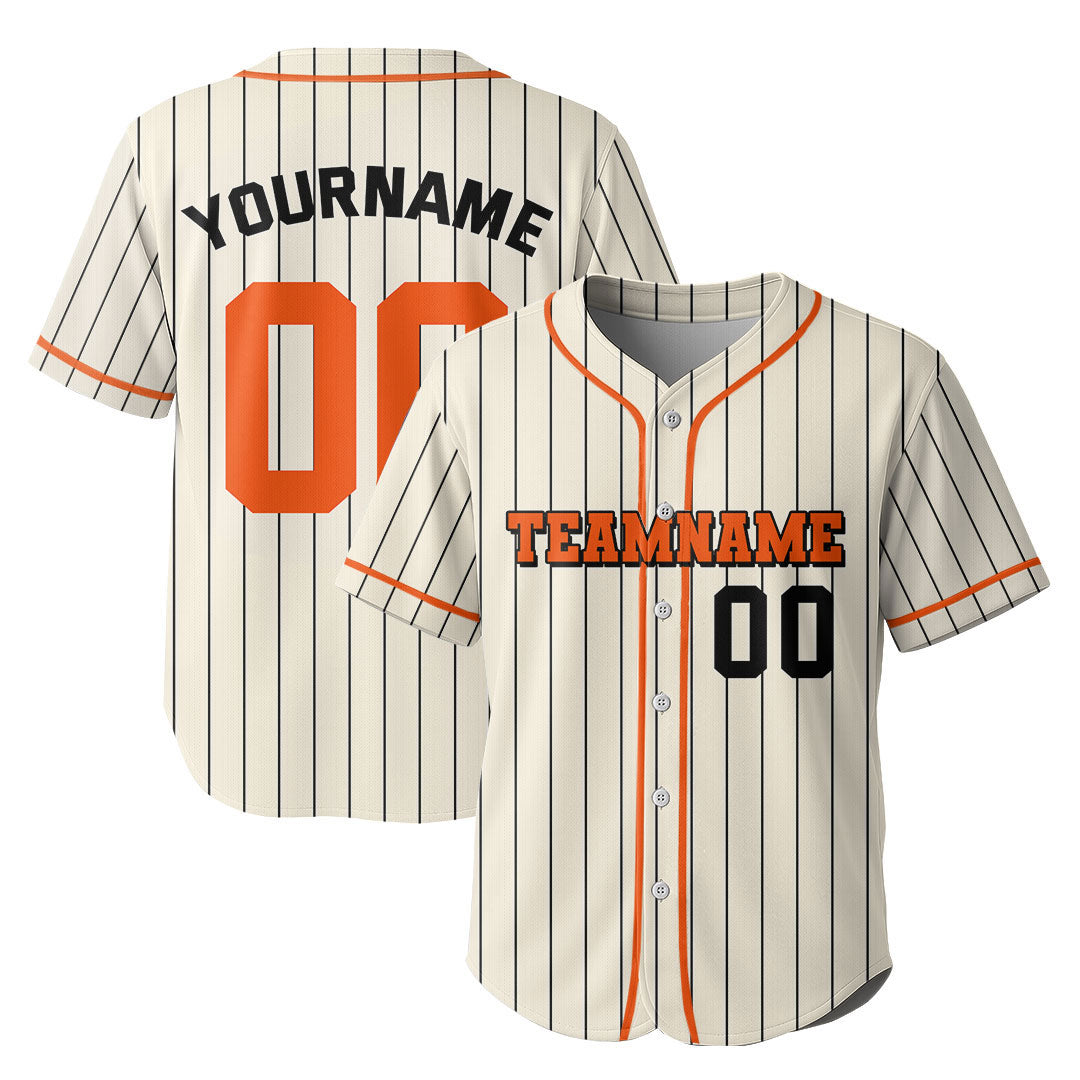 Custom Colored Pinstripes Baseball Jersey