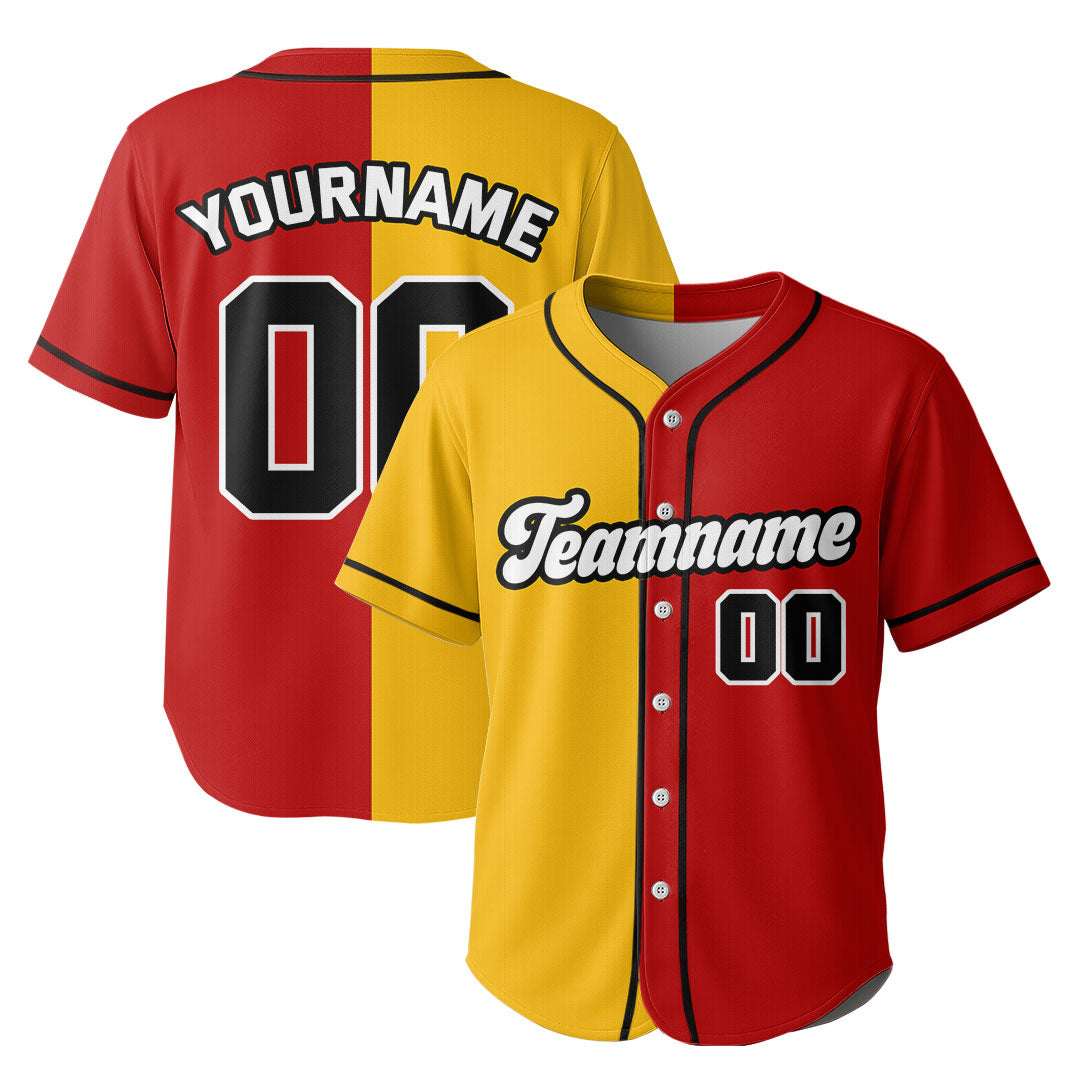 Custom Baseball Jersey With 2 Split Colors