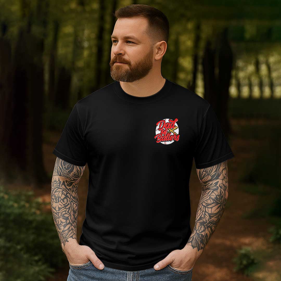 Real Men Carry Bat Bags - Black and White Baseball T-Shirt
