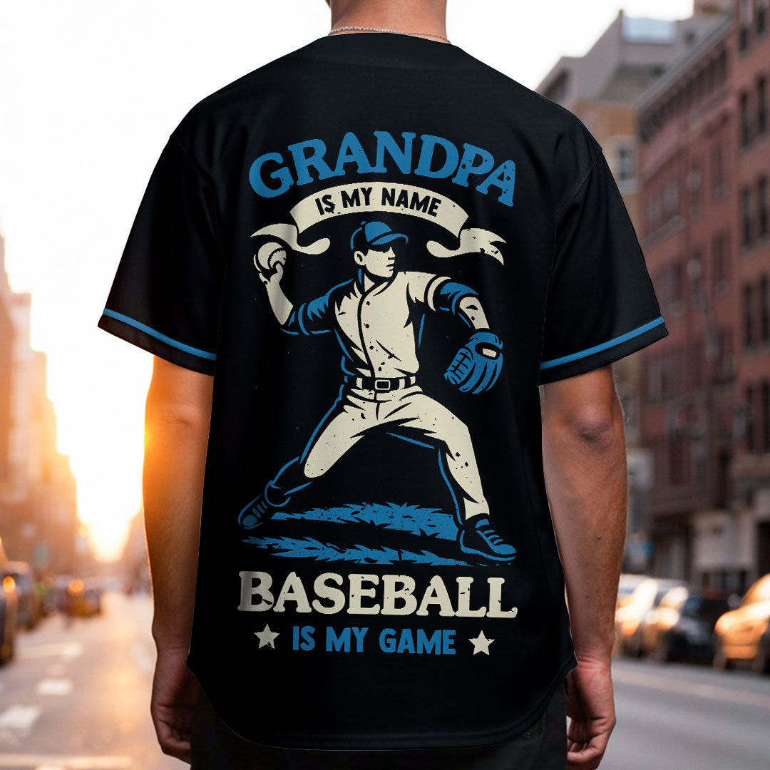 Baseball Is My Game - Custom Black Blue Baseball Jersey