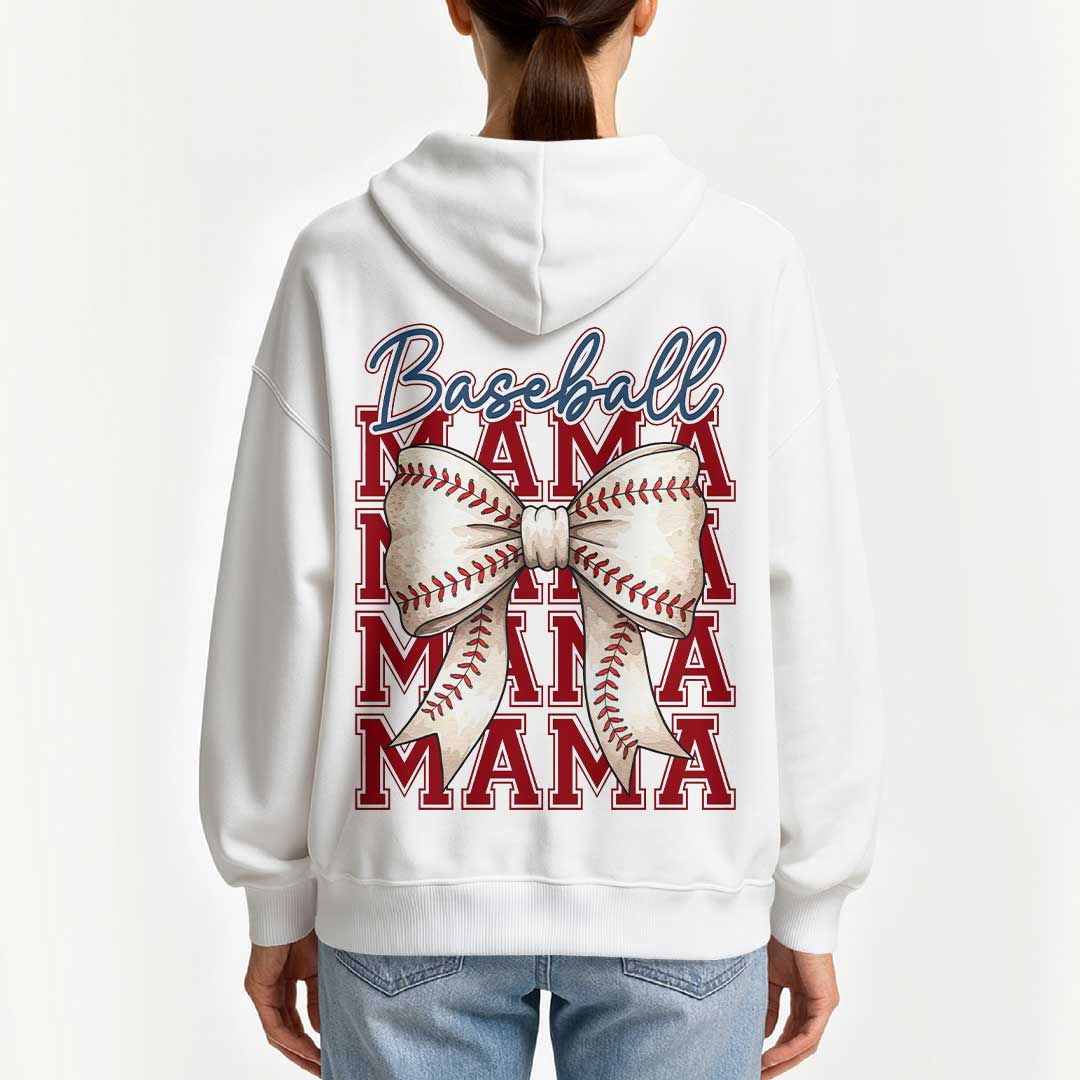 Coquette Baseball Mom - All Over Print Baseball Hoodie