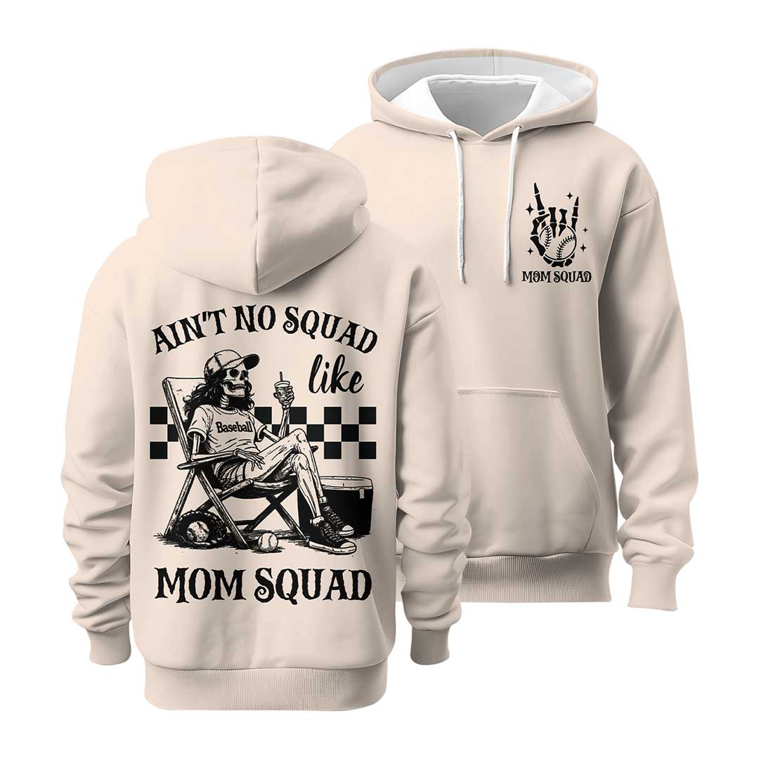 Ain't No Squad Like Mom Squad - All Over Print Baseball Hoodie