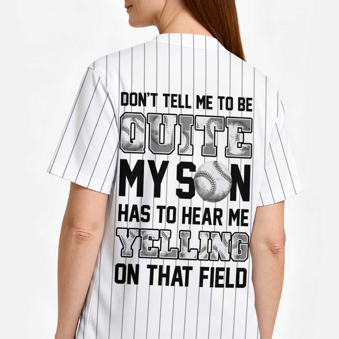 My Son Is On That Field - Custom Baseball Jersey For Mom