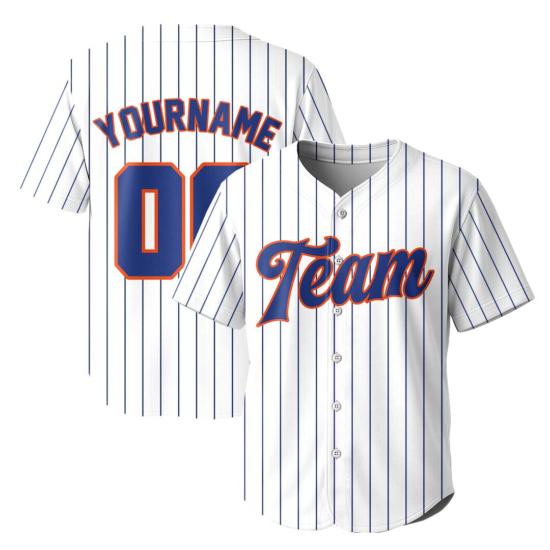 Custom Baseball Jersey with White Blue Grey Color