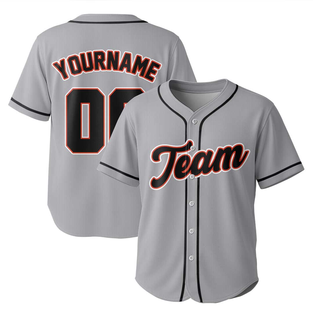 Custom Baseball Jersey with Grey Navy White Color