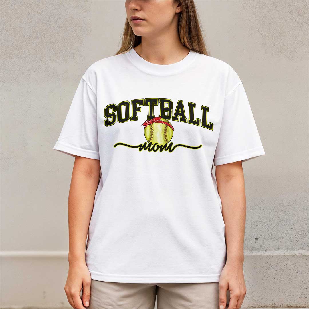 White Softball Tshirt with Player Custom Name and Number