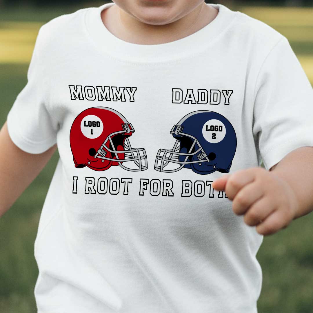 I Root For Both - Personalized Family Football Theme For Kids