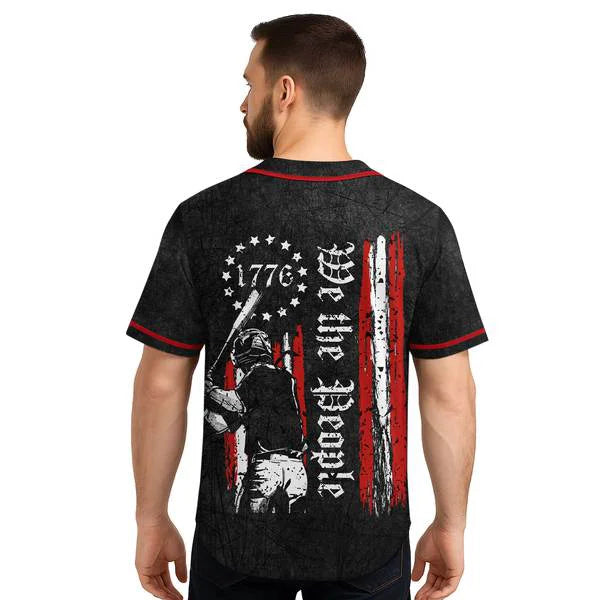 We The People 1776 - 4th of July Independence Day Jersey - Custom Baseball Jersey, Baseball Gifts For Baseball Lovers