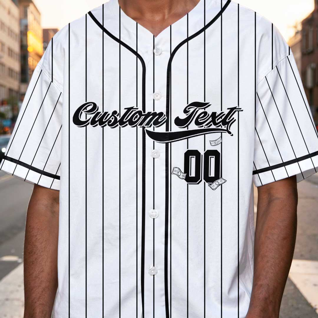 Baseball Dad The Only Thing I Throw Is My Money - Custom White Baseball Jersey