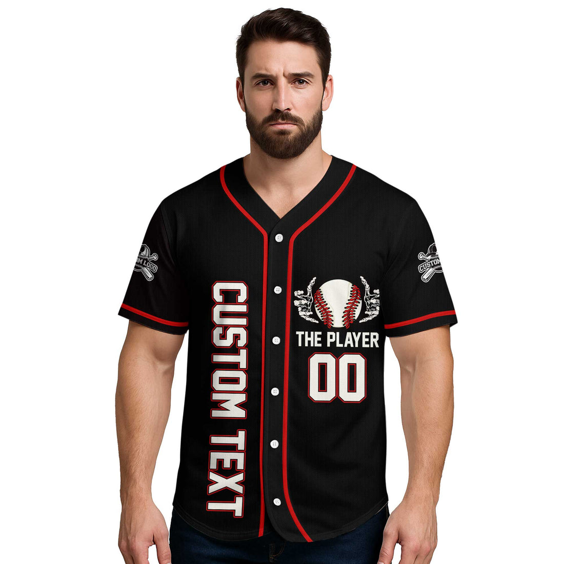 Let The Kids Play - Custom Black Baseball Jersey