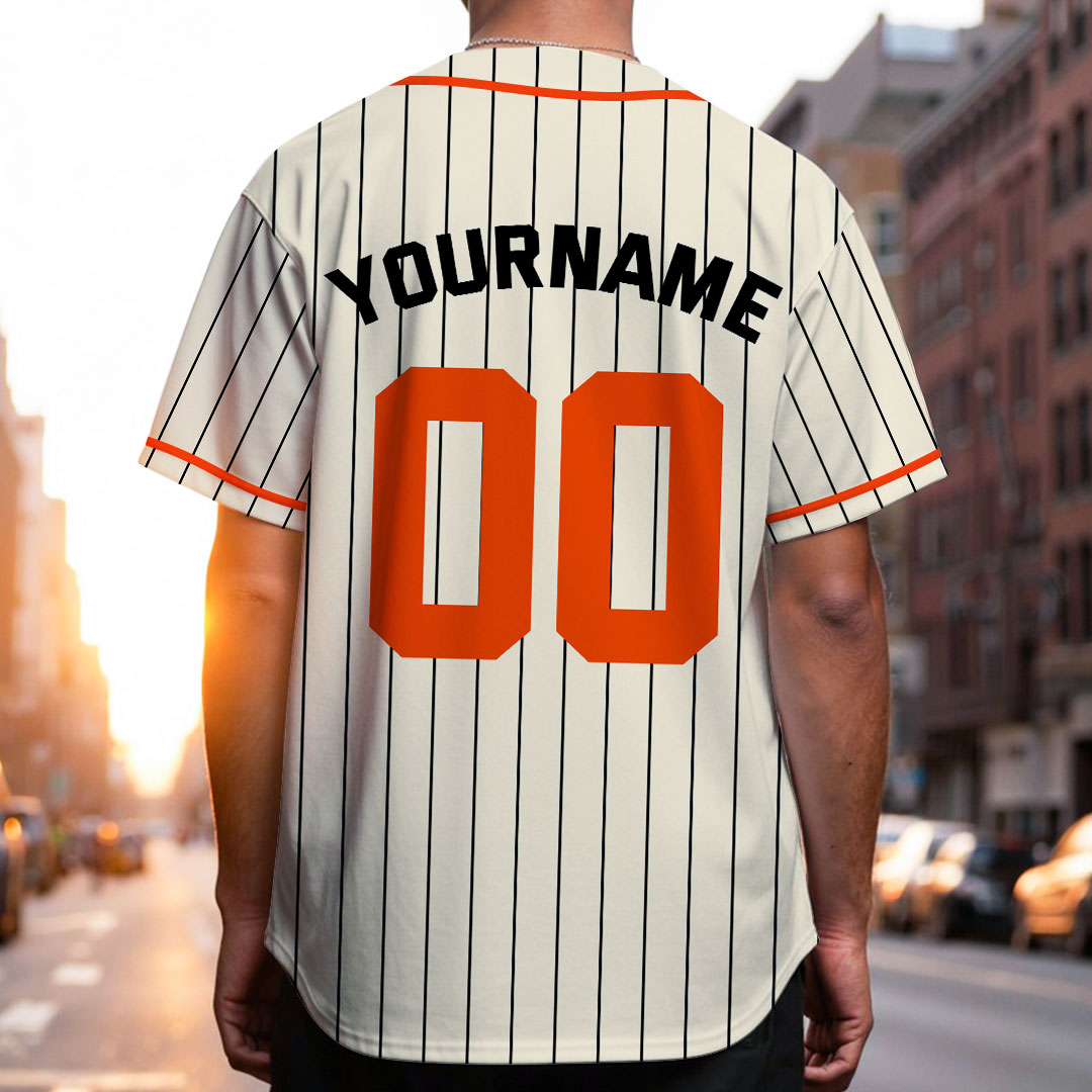 Custom Colored Pinstripes Baseball Jersey