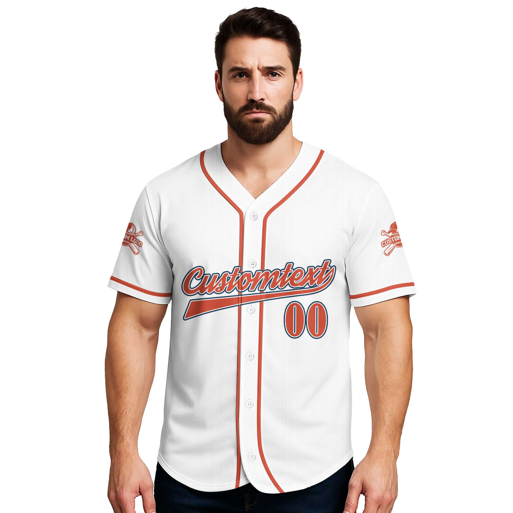 Wanna Be A Baller Shot Caller - Custom Cream Navy White Baseball Jersey