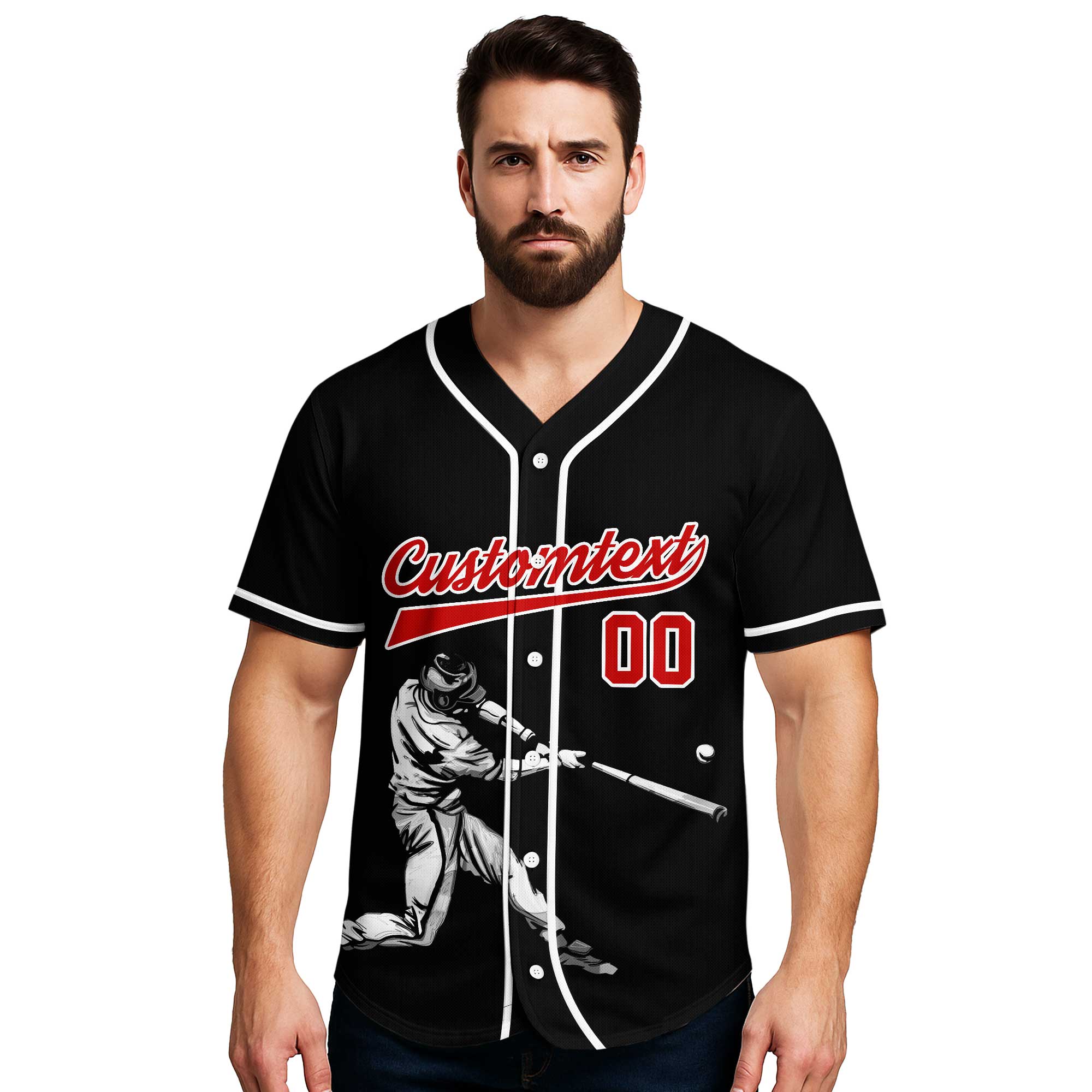 Cut From Different Cloth - Custom Black White Baseball Jersey