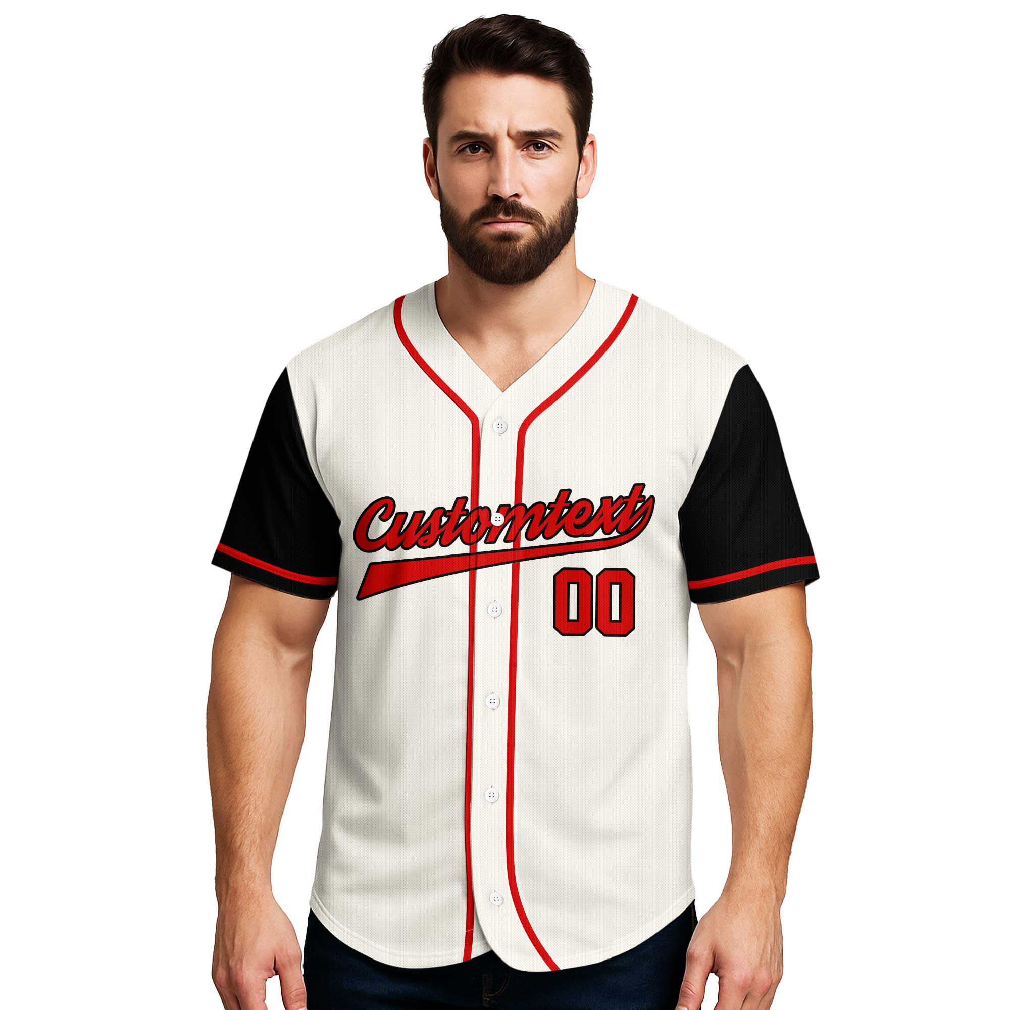 No Ifs, Ands Or Bunts About It - Custom Cream Black Raglan Baseball Jersey
